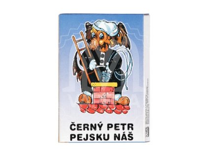 Karty - Černý Petr - Pejsku náš, revers pejsek, papír.krabička