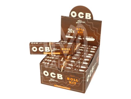 Cigaretové papírky - OCB - VIRGIN Roll Kit (Slim KS + filtry + rolling tray)