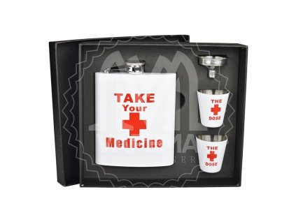 Dárková sada - Placatka s pohárky - Medicine