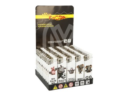 BOX 50 ks - Zapalovač - Wildfire - Piezo Fitness Elephant