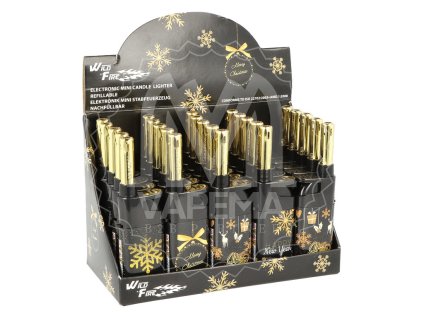 BOX 25 ks - Zapalovač - Wildfire - Mini Gold Christmas