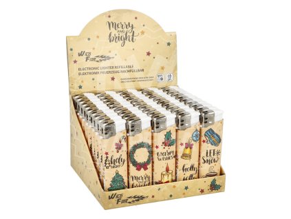 BOX 50 ks - Zapalovač - Wildfire - Christmas Text