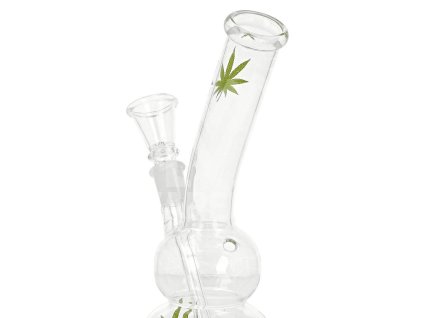 Bong - Skleněný - Basic Green Leaf 22 cm