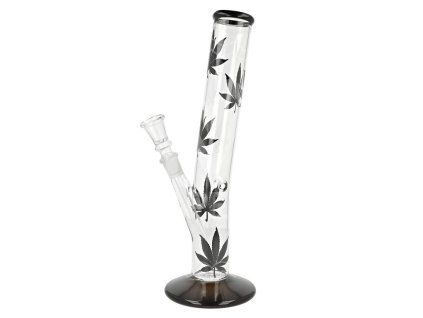9980 2 bong skleneny black leaves 30cm