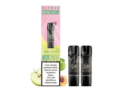 elf bar elfa pods cartridge 2pack apple peach jablko broskev 20mg
