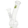 9977 bong skleneny basic green leaf 22 cm