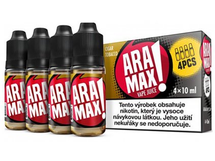 7841 1 e liquid aramax cigar tobacco 4x10ml 3mg nikotinu ml