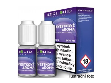 E-liquid Ecoliquid 2Pack Plum 2x10ml (Obsah nikotinu 0 mg)
