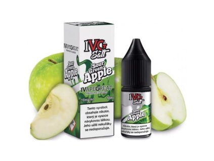 e-liquid IVG Salt Sour Green Apple 10 ml (Obsah nikotinu 10 mg)