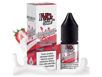 e-liquid IVG Salt Strawberry Jam Yoghurt 10ml (Obsah nikotinu 10 mg)