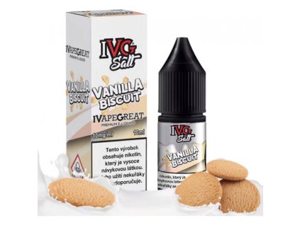 e-liquid IVG Salt Vanilla Biscuit 10ml (Obsah nikotinu 10 mg)