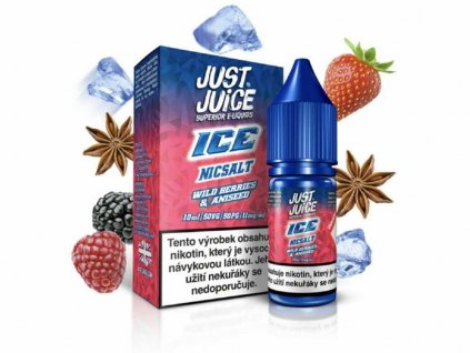 E liquid Just Juice Salt ICE Wild Berries & Aniseed (Ledové lesní ovoce s anýzem) 10ml