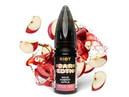 E-liquid Riot BAR EDTN Salt 10ml: Sour Cherry Apple (Třešeň a zelené jablko) (Nikotin 10 mg/ml)