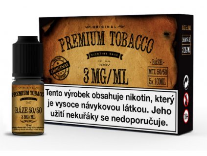 Nikotinová báze Premium Tobacco 50 50 5x10ml 3mg
