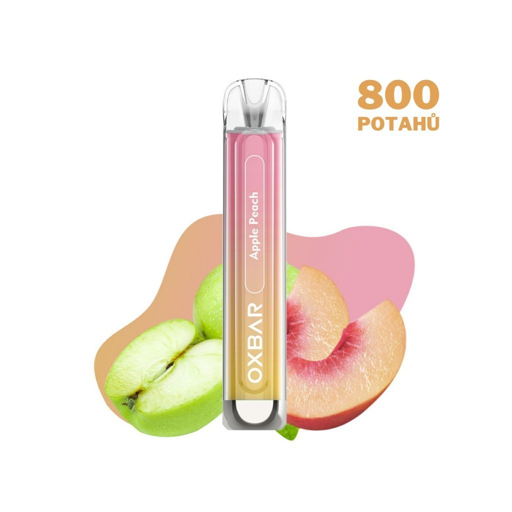 693 oxbar c800 apple peach elektronicka cigareta 800 potahu 16mg nikotinu