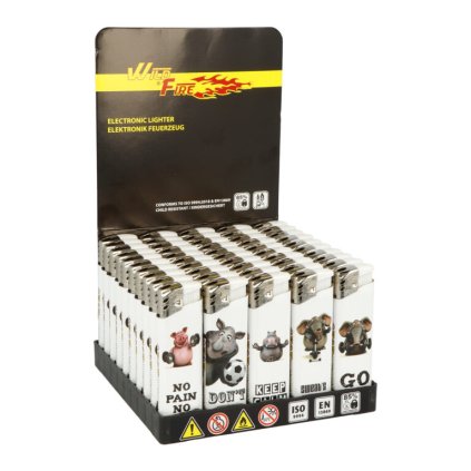 8093 3 box 50 ks zapalovac wildfire piezo fitness elephant