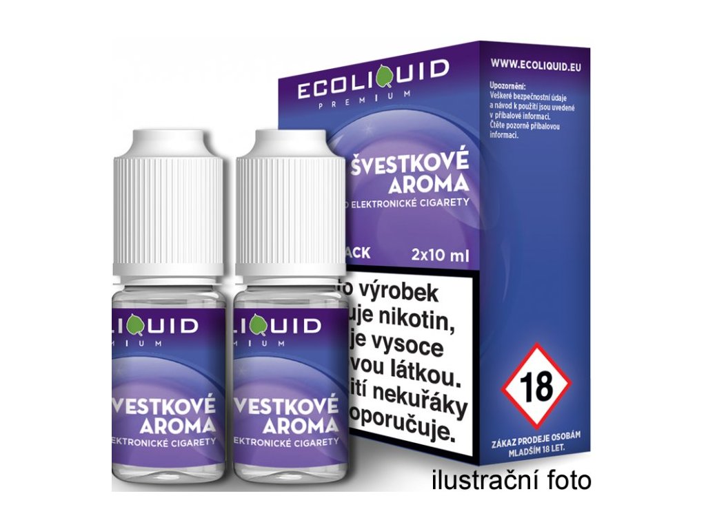 Liquid Ecoliquid Premium 2Pack Plum 2x10ml - 18mg (Švestka)