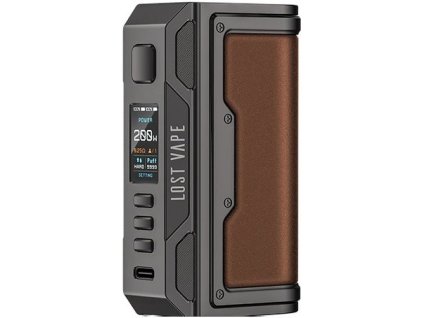 Lost Vape Thelema Quest 200W grip Easy Kit Gunmetal Calf Leather