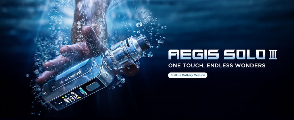 GeekVape Aegis Solo 3 s certifikací IP68 a Tri-proof technologií pro maximální odolnost proti vodě, prachu a nárazům