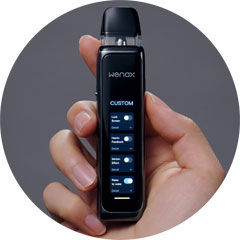 Geekvape Wenax Q Ultra Pod Kit, uživatelské rozhraní.