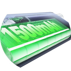 Výkonná baterie 1500mAh
