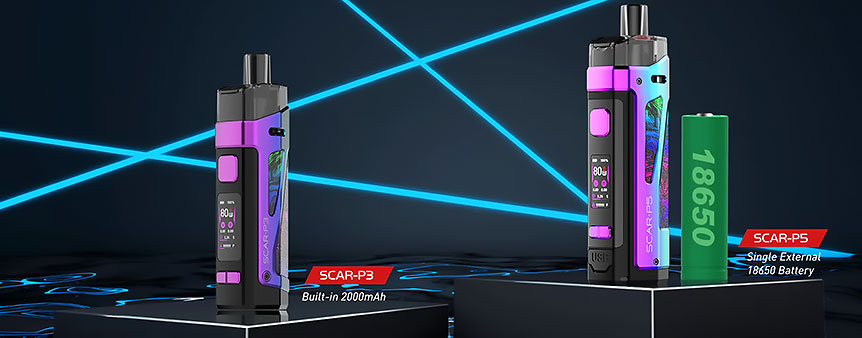 Smok Scar-P5 pohání baterie 18650