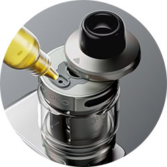 Voopoo Drag 5, horní plnění.