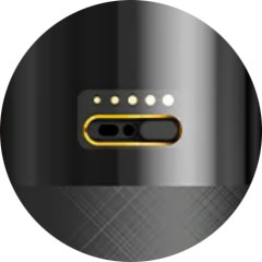 Manuální regulace airflow VooPoo Vmate Pro 2 pro nastavení tuhosti potahování