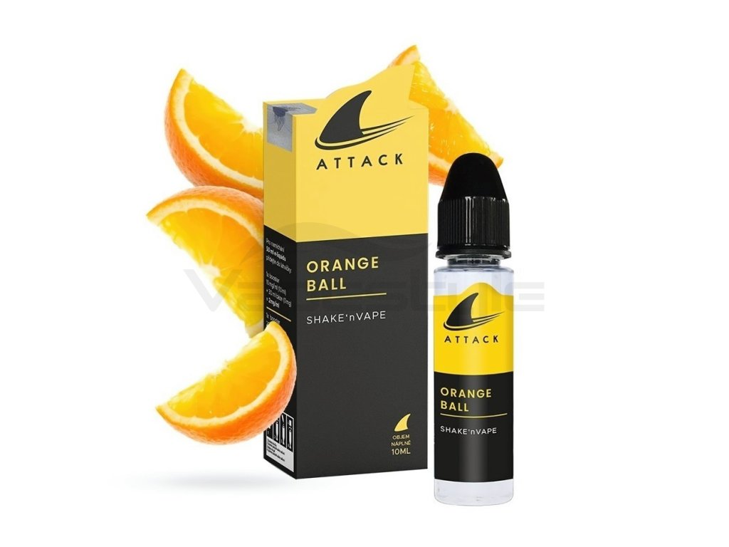 Shark Attack-Shake'n'Vape 10ml Orange Ball, produktový obrázek.