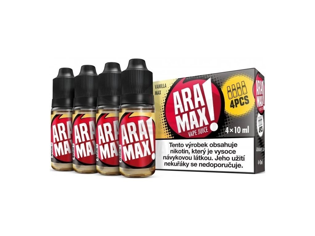 Aramax - Max Vanilla - 4x10ml - 6mg, produktový obrázek.
