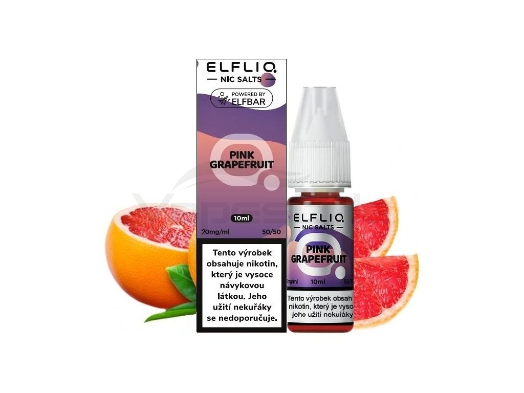 Elf Bar Elfliq - Salt e-liquid - Pink Grapefruit - 10ml - 20mg, produktový obrázek.