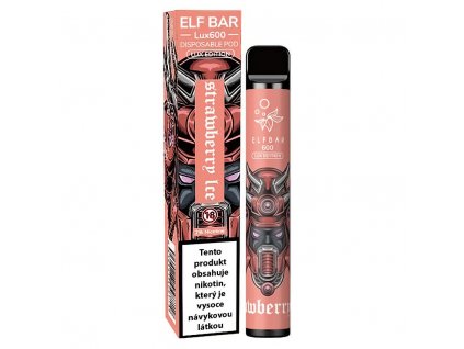 Elf Bar 600 Lux Edition - 20mg - Strawberry ICE (Ledová jahoda), produktový obrázek.
