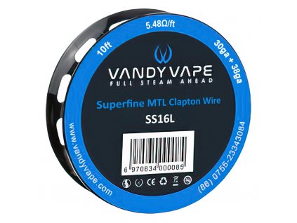 Vandy Vape - Superfine MTL Clapton - SS316 - odporový drát - 3m