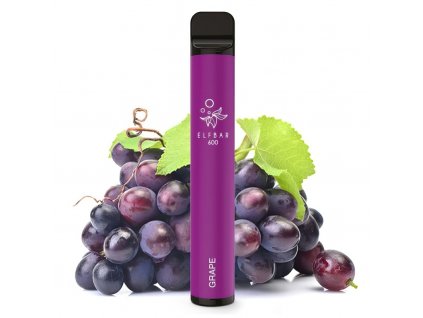 Elf Bar 600 - 0mg - ZERO - Grape (Hroznové víno), produktový obrázek.