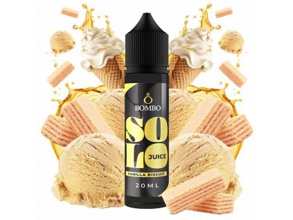 Bombo - Solo Juice - S&V - Vanilla Biscuit (Vanilkové sušenky) - 20ml, produktový obrázek.