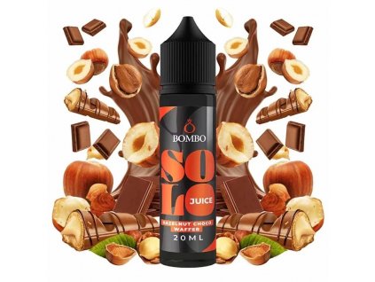 Bombo - Solo Juice - S&V - Hazelnut Choco Waffer (Oříškové čokoládové vafle) - 20ml, produktový obrázek.