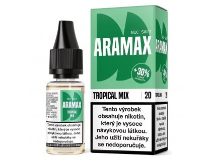 Aramax - Salt e-liquid - Tropical Mix - 10ml - 20mg, produktový obrázek.
