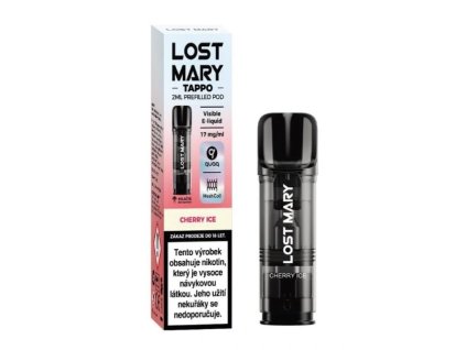 Lost Mary Tappo Pod - přednaplněná Cartridge - Cherry ICE - 20mg, produktový obrázek.