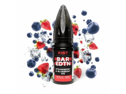 Riot BAR EDTN - Salt e-liquid - Strawberry Blueberry ICE - 10ml - 20mg, produktový obrázek.