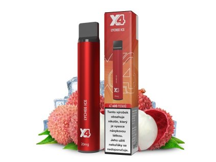 X4 Bar - 20mg - Lychee ICE, produktový obrázek.