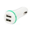 Autoadaptér (autonabíječka) USB bílá podsvícená zeleně