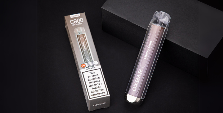 OXBAR C800 Apple Peach vedle krabičky