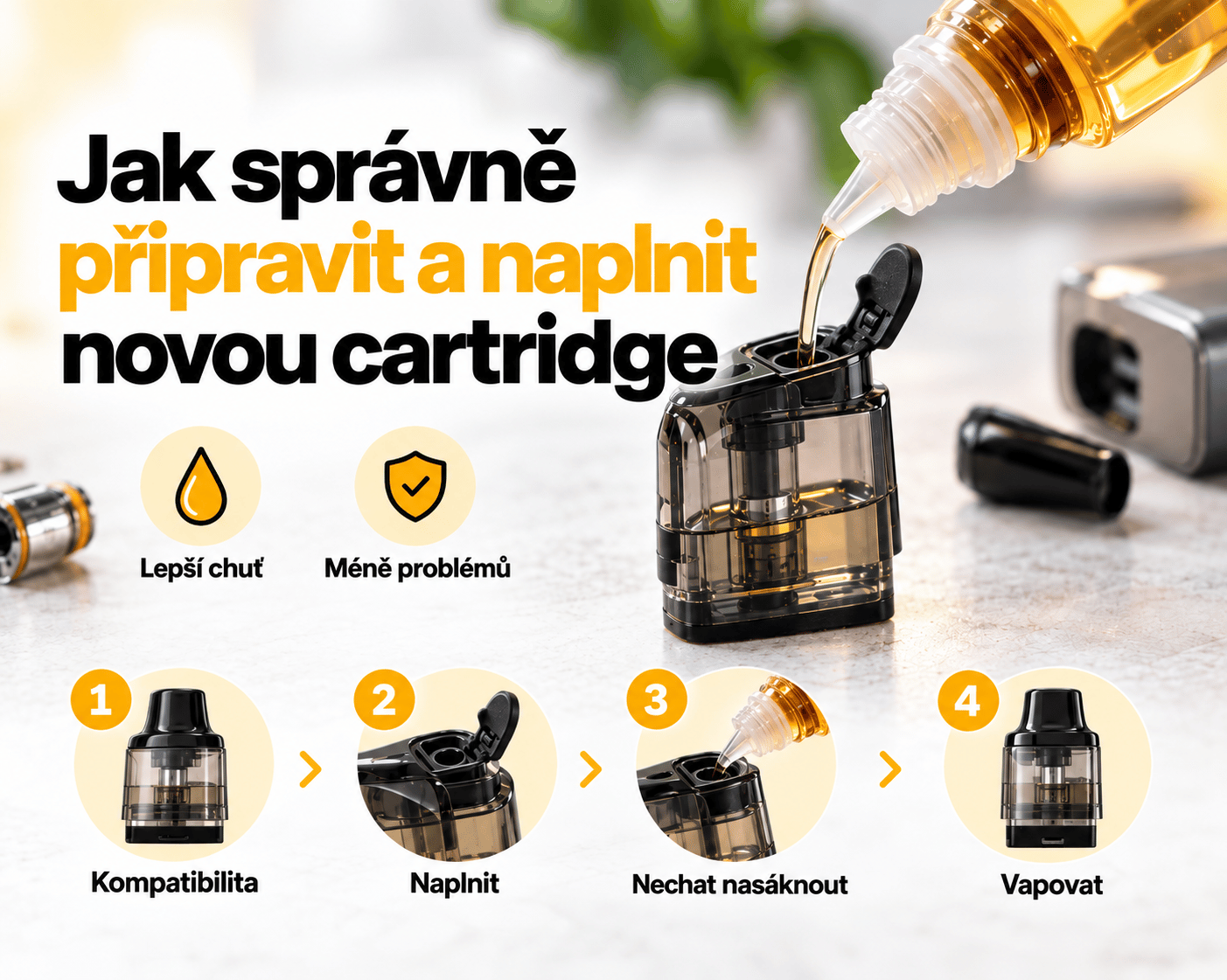 Jak správně připravit a naplnit novou cartridge