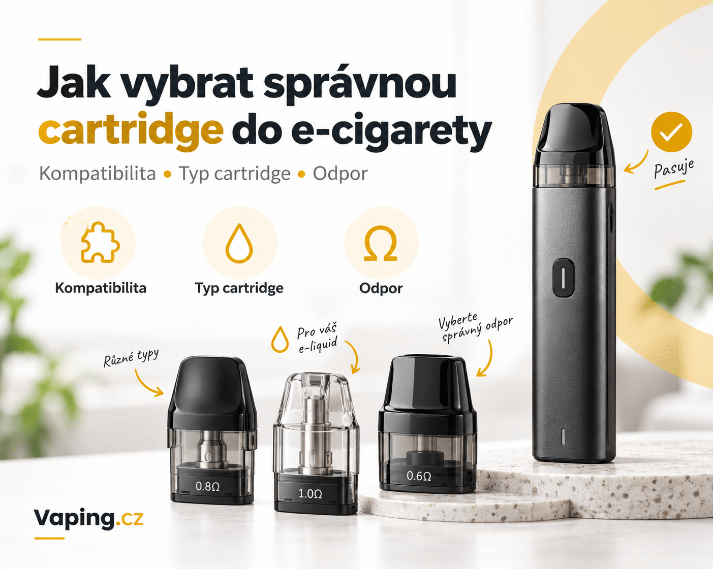 Jak vybrat správnou cartridge do e-cigarety?