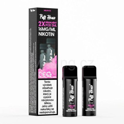 puff house 2x pod melon ice vaping cz