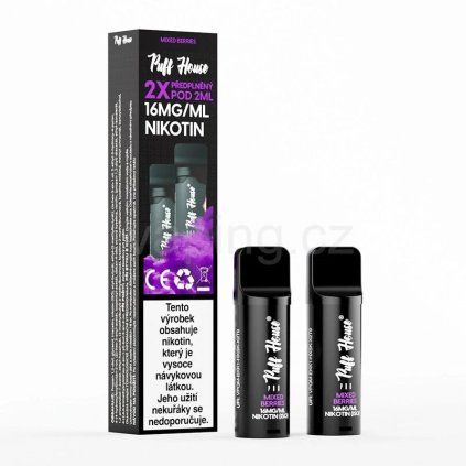 puff house 2x pod mixed berries vaping cz
