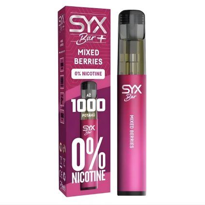 syx bar mixed berries 0mg vaping cz