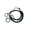 weave lanyard with 2 silicone rings black 1pcs