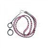 weave lanyard with 2 silicone rings pink 1pcs