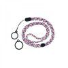 vyr 14255 round adjustable lanyard with 2 silicone rings pink grey 1pcs